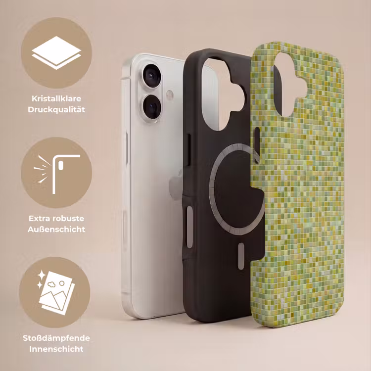 Mozaïek - Patroon - Groen Toughcase MagSafe Apple iPhone 17 klein 1017 -USP_Lagen_DE