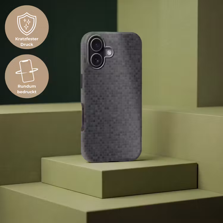 Mozaïek - Patroon - Zwart Toughcase MagSafe Apple iPhone 17 klein 1017 -USP_PrintM_DE