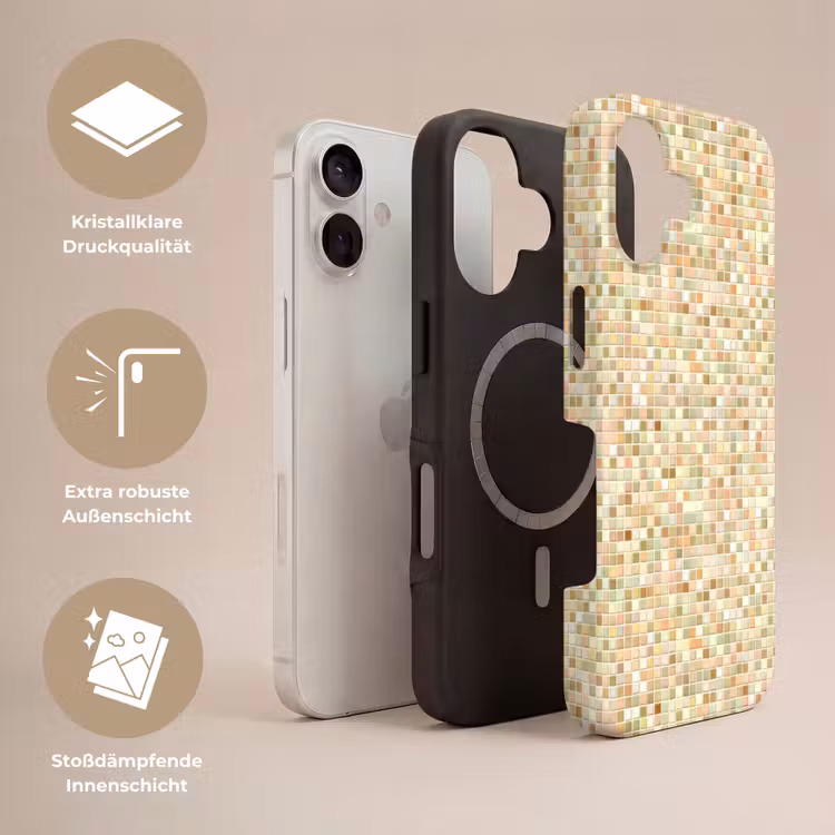 Mozaïek - Patroon - Terracotta Toughcase MagSafe Apple iPhone 17 klein 1017 -USP_Lagen_DE