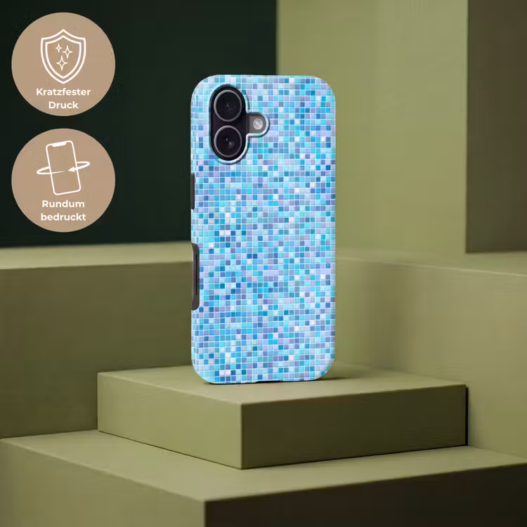 Mozaïek - Patroon - Turquoise Toughcase MagSafe Apple iPhone 17 klein 1017 -USP_PrintM_DE