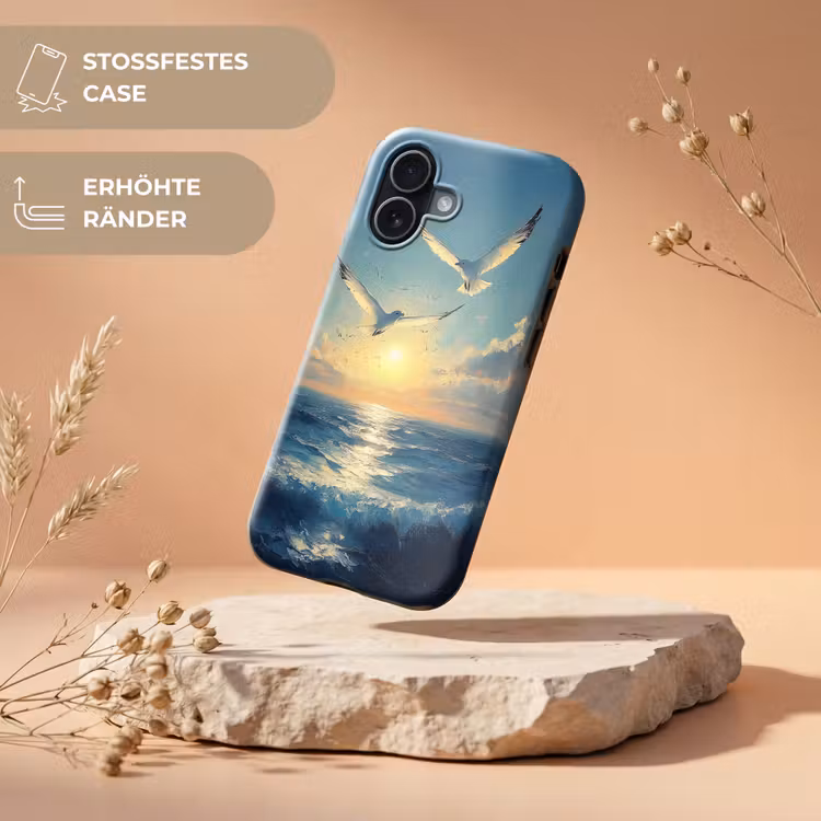 Meeuwen - Zee - Wolken -Blauw Toughcase MagSafe Apple iPhone 17 klein -USP_RandenV_DE