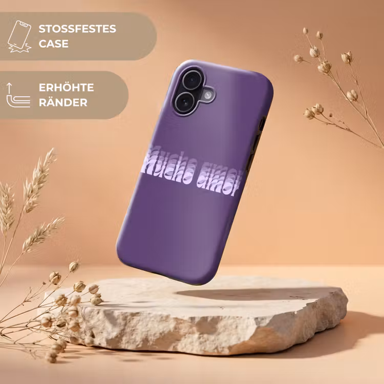 Mucho amor - Paars - Grafisch Toughcase MagSafe Apple iPhone 17 klein -USP_RandenV_DE
