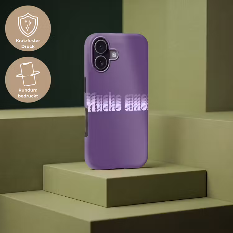 Mucho amor - Paars - Grafisch Toughcase MagSafe Apple iPhone 17 klein -USP_PrintM_DE