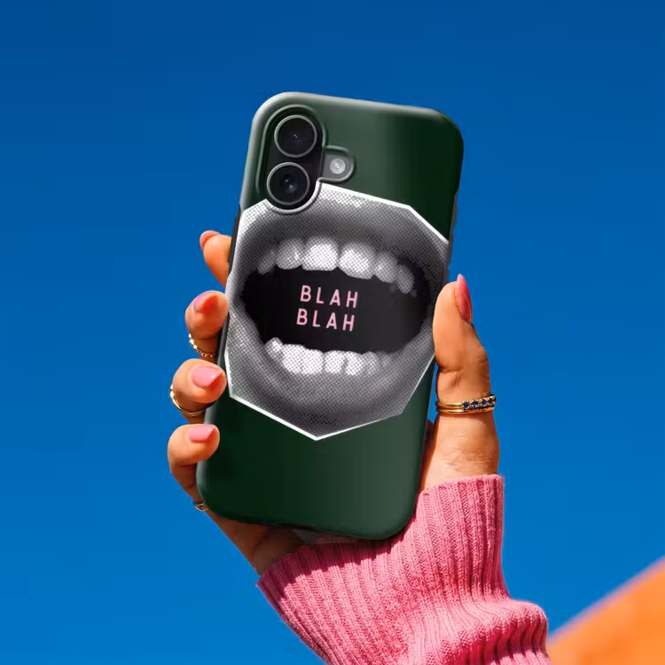 Mond - Groen - Illustratie - BLAH BLAH Toughcase MagSafe Apple iPhone 17 klein -Sfeer1V