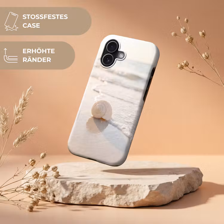 Zeeschelp - Strand - Zee - Natuur - Beige Toughcase MagSafe Apple iPhone 17 klein -USP_RandenV_DE