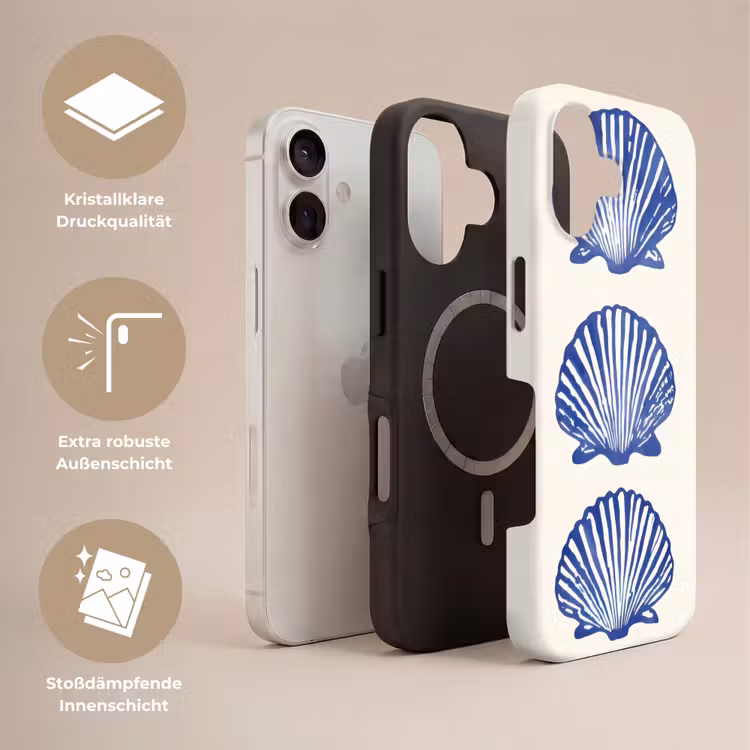 Schelpen - Blauw - Patroon Toughcase MagSafe Apple iPhone 17 klein -USP_Lagen_DE