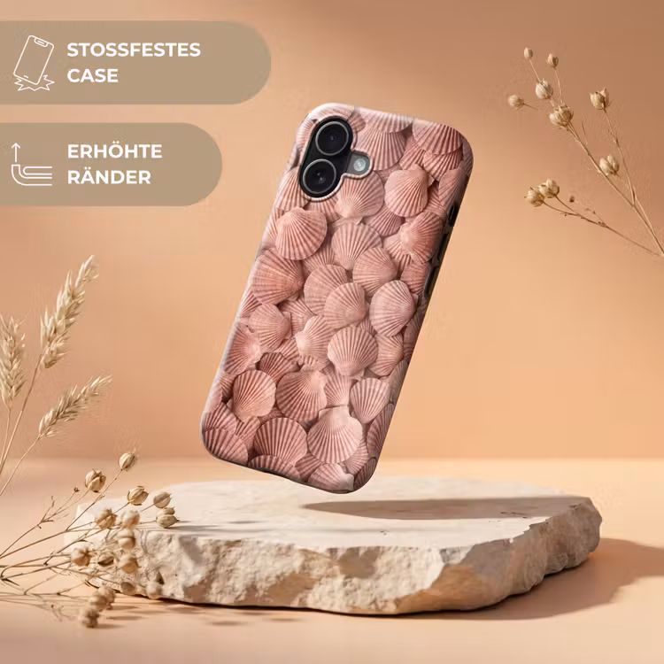 Schelpen - Patroon - Roze Toughcase MagSafe Apple iPhone 17 klein -USP_RandenV_DE