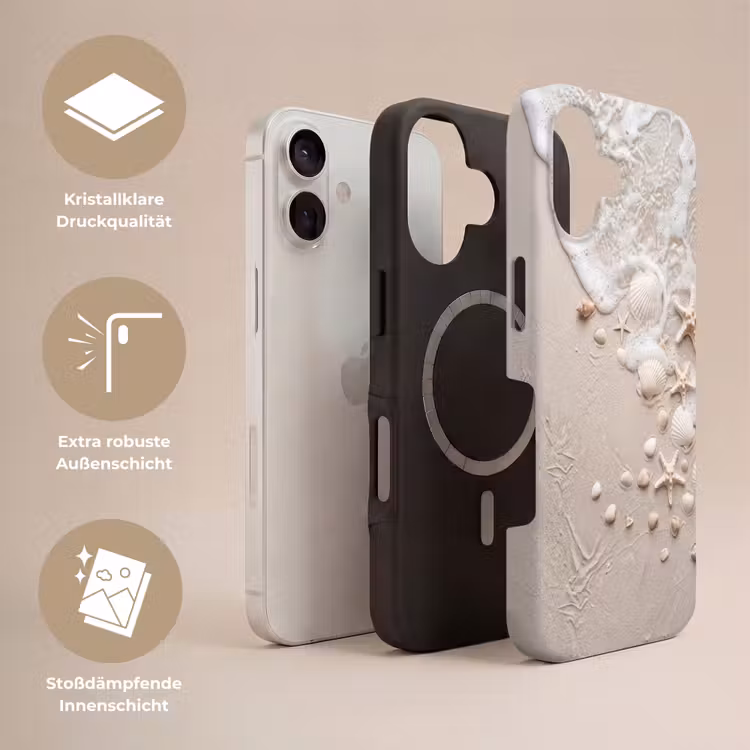 Schelpen - Zeesterren - Strand Toughcase MagSafe Apple iPhone 17 klein -USP_Lagen_DE