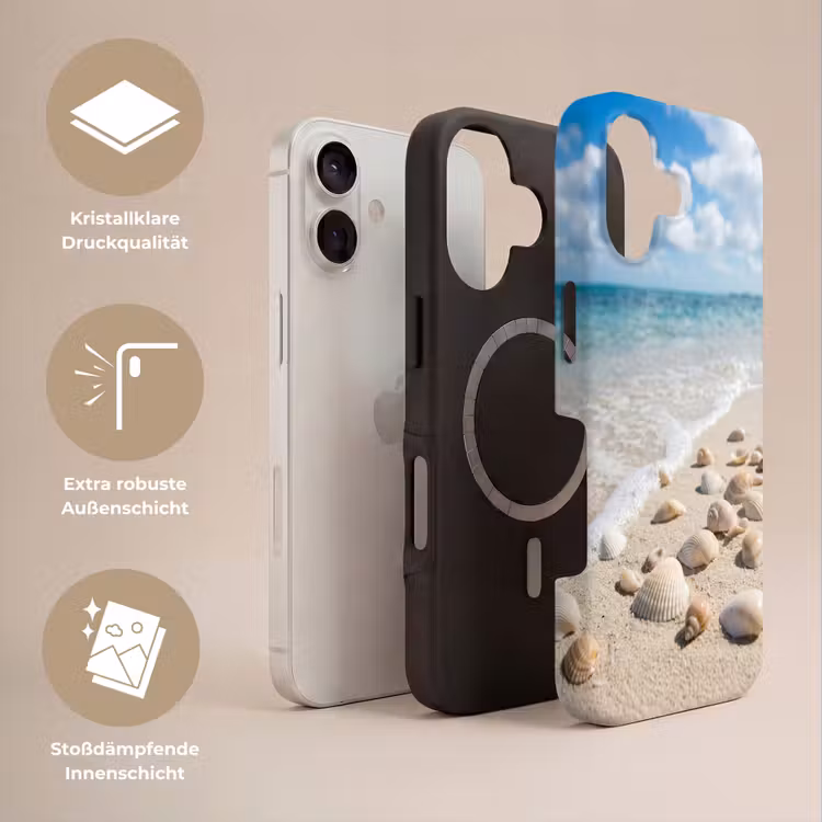 Schelpen - Strand - Natuur - Beige Toughcase MagSafe Apple iPhone 17 klein -USP_Lagen_DE