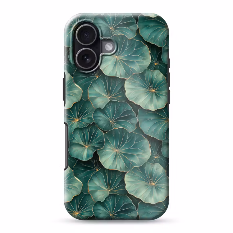 Patroon - Bladeren - Groen Toughcase MagSafe Apple iPhone 17 klein 1017 -3d