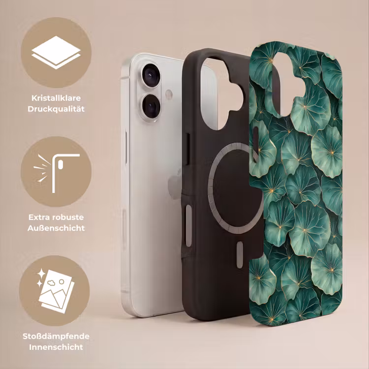 Patroon - Bladeren - Groen Toughcase MagSafe Apple iPhone 17 klein 1017 -USP_Lagen_DE