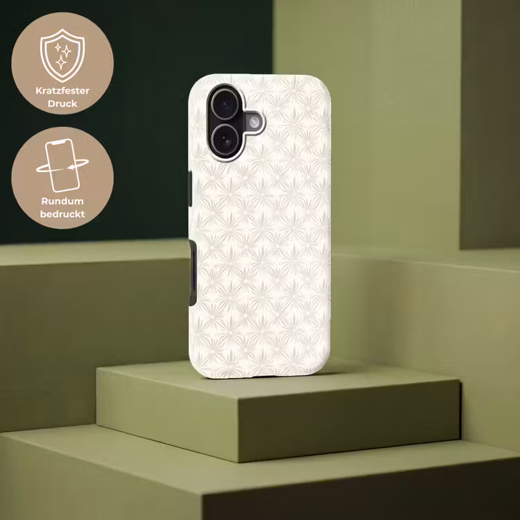 Patroon - Bloemen - Beige Toughcase MagSafe Apple iPhone 17 klein 1017 -USP_PrintM_DE