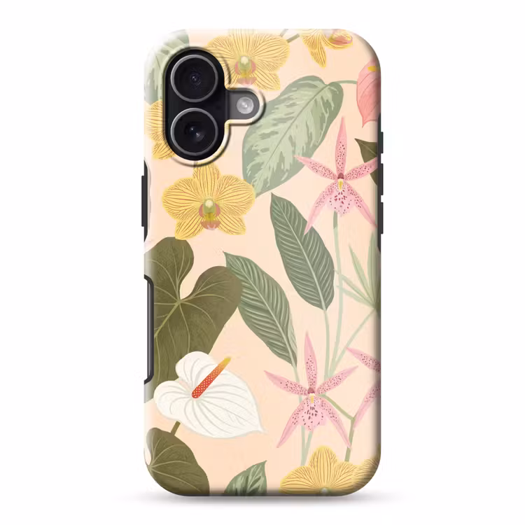 Patroon - Bloemen - Kleurrijk Toughcase MagSafe Apple iPhone 17 klein -3d