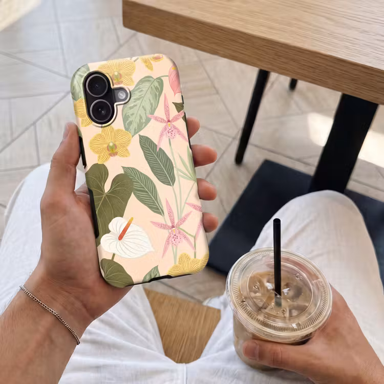 Patroon - Bloemen - Kleurrijk Toughcase MagSafe Apple iPhone 17 klein -Sfeer1M