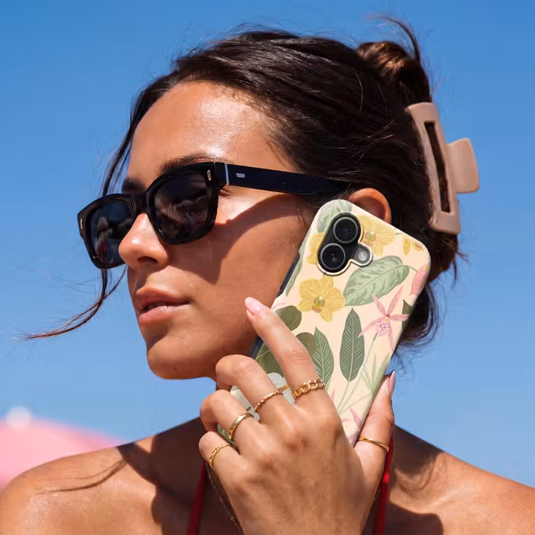 Patroon - Bloemen - Kleurrijk Toughcase MagSafe Apple iPhone 17 klein -Sfeer2V