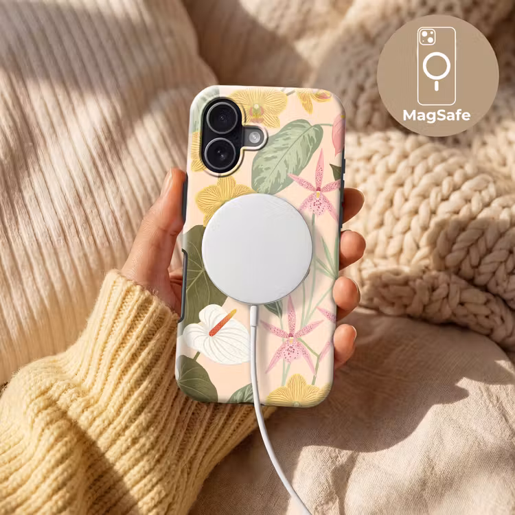 Patroon - Bloemen - Kleurrijk Toughcase MagSafe Apple iPhone 17 klein -USP_MagsafeV