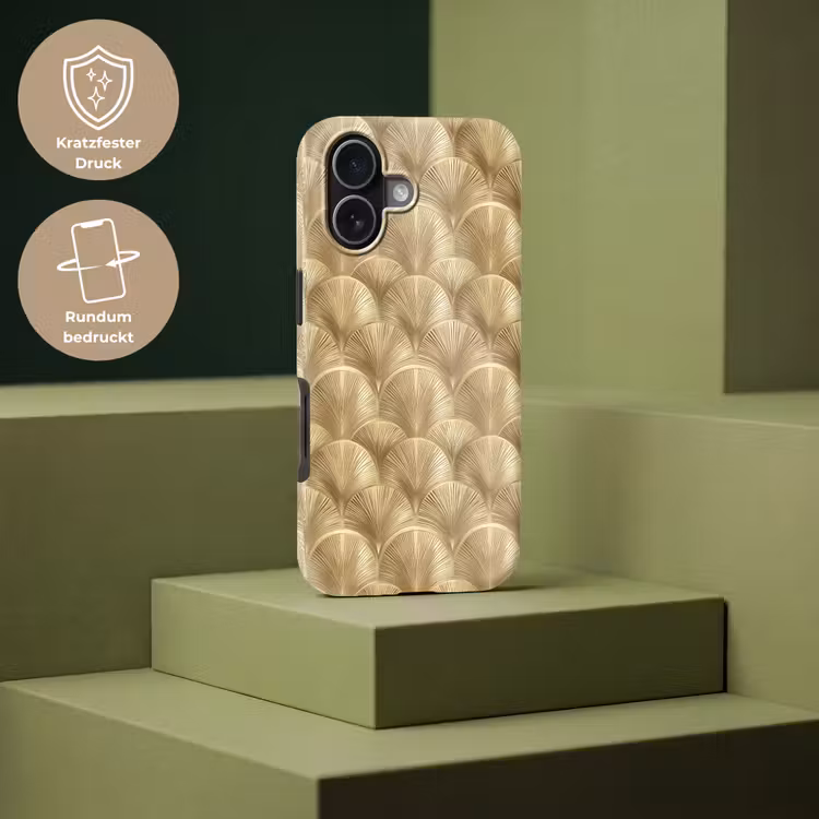 Patroon - Waaier - Goud Toughcase MagSafe Apple iPhone 17 klein 1017 -USP_PrintM_DE
