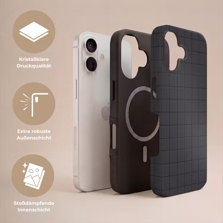 Patroon - Tegel - Antraciet Toughcase MagSafe Apple iPhone 17 klein 1017 -USP_Lagen_DE