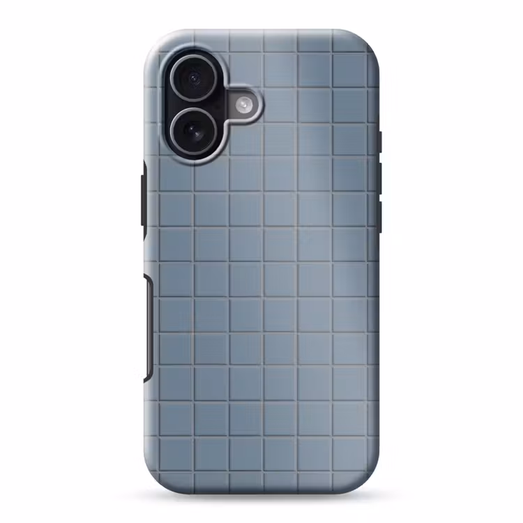 Patroon - Tegel - Blauwgrijs Toughcase MagSafe Apple iPhone 17 klein 1017 -3d
