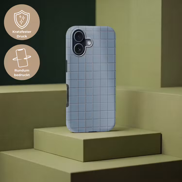 Patroon - Tegel - Blauwgrijs Toughcase MagSafe Apple iPhone 17 klein 1017 -USP_PrintM_DE