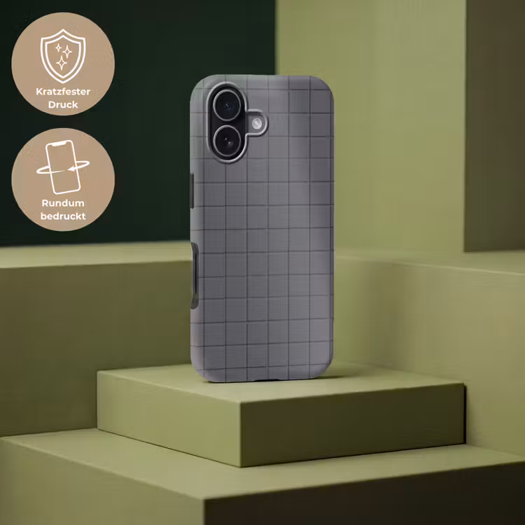Patroon - Tegel - Grafiet - Grijs Toughcase MagSafe Apple iPhone 17 klein 1017 -USP_PrintM_DE