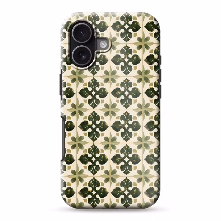 Patroon - Tegel - Groen Toughcase MagSafe Apple iPhone 17 klein 1017 -3d