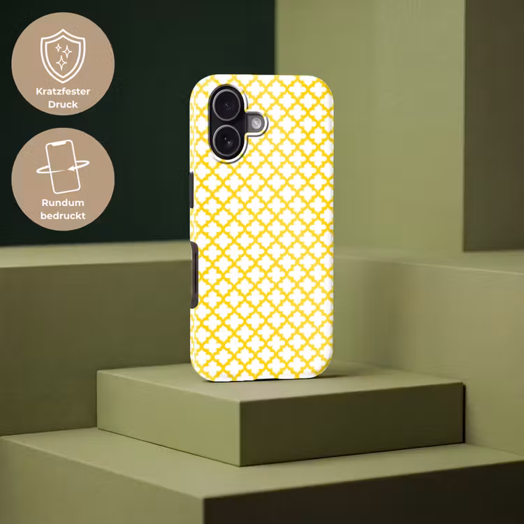 Patroon - Geometrisch - Klassiek - Geel Toughcase MagSafe Apple iPhone 17 klein 1017 -USP_PrintM_DE