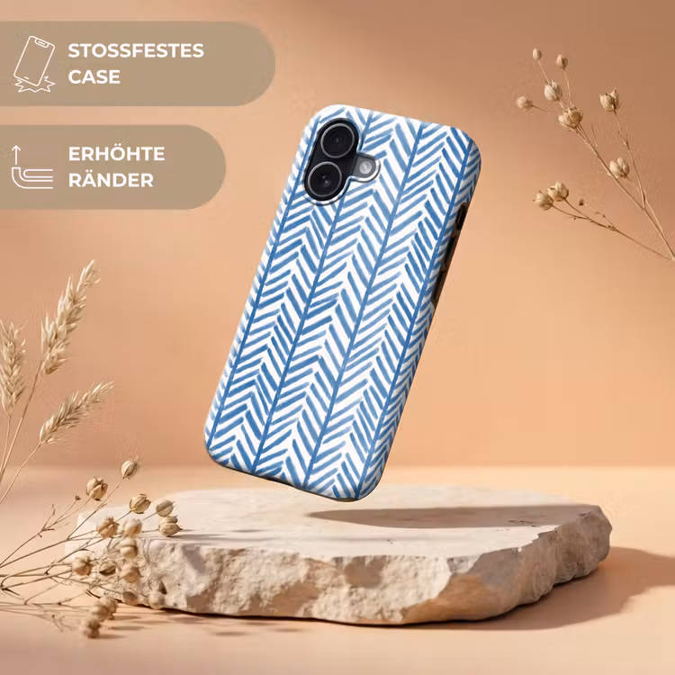 Patroon - Streep - Blauw Toughcase MagSafe Apple iPhone 17 klein 1017 -USP_RandenV_DE