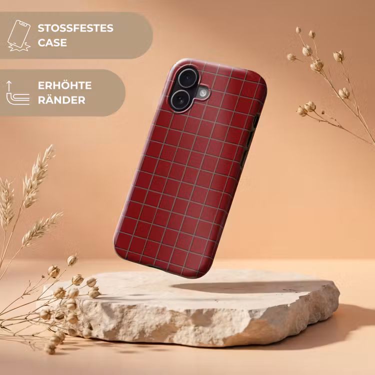 Patroon - Tegels - Burgundy Toughcase MagSafe Apple iPhone 17 klein 1017 -USP_RandenV_DE