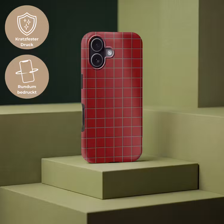Patroon - Tegels - Burgundy Toughcase MagSafe Apple iPhone 17 klein 1017 -USP_PrintM_DE