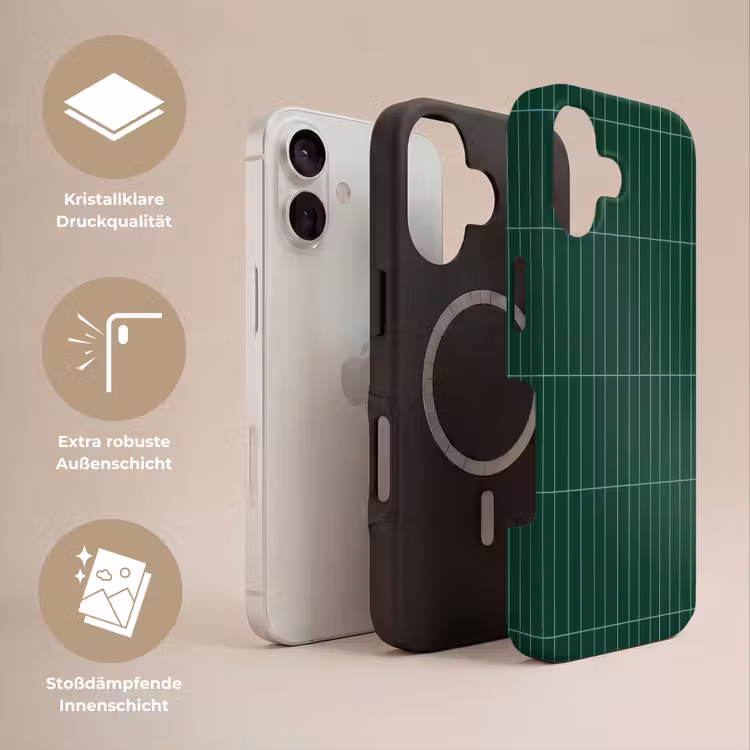 Patroon - Tegels - Donkergroen Toughcase MagSafe Apple iPhone 17 klein 1017 -USP_Lagen_DE