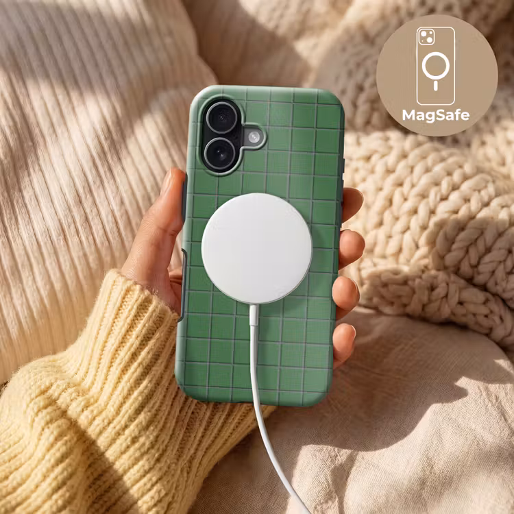 Patroon - Tegels - Groen Toughcase MagSafe Apple iPhone 17 klein 1017 -USP_MagsafeV