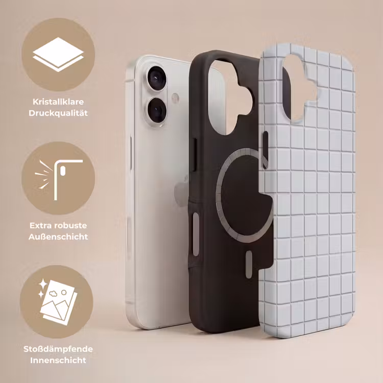 Patroon - Tegels - Licht - Grijs Toughcase MagSafe Apple iPhone 17 klein 1017 -USP_Lagen_DE