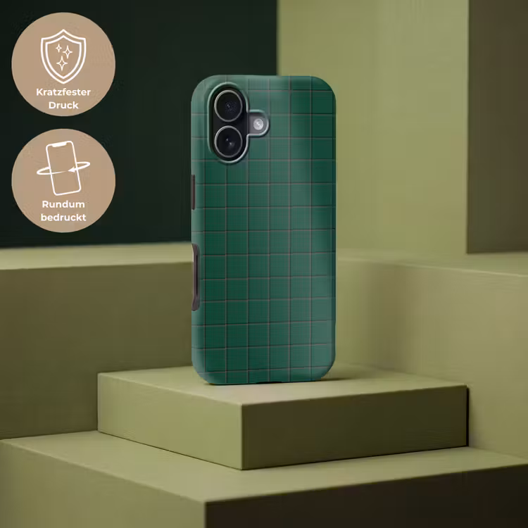 Patroon - Tegels - Dennen - Groen Toughcase MagSafe Apple iPhone 17 klein 1017 -USP_PrintM_DE
