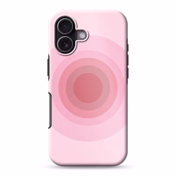 Patroon - Cirkels - Abstract - Roze - Modern Toughcase MagSafe Apple iPhone 17 klein -3d