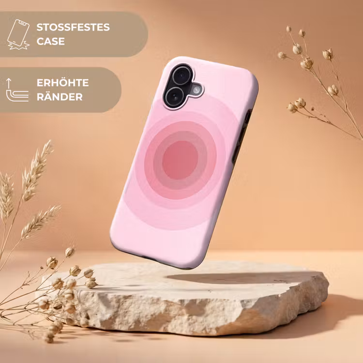 Patroon - Cirkels - Abstract - Roze - Modern Toughcase MagSafe Apple iPhone 17 klein -USP_RandenV_DE