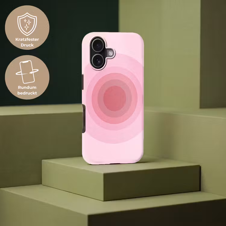 Patroon - Cirkels - Abstract - Roze - Modern Toughcase MagSafe Apple iPhone 17 klein -USP_PrintM_DE