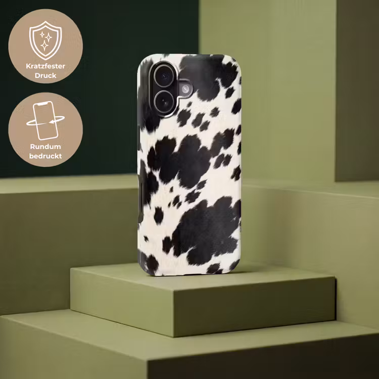 Patroon - Vacht - Zwart - Wit Toughcase MagSafe Apple iPhone 17 klein -USP_PrintM_DE