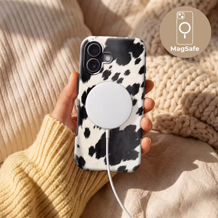 Patroon - Vacht - Zwart - Wit Toughcase MagSafe Apple iPhone 17 klein -USP_MagsafeV