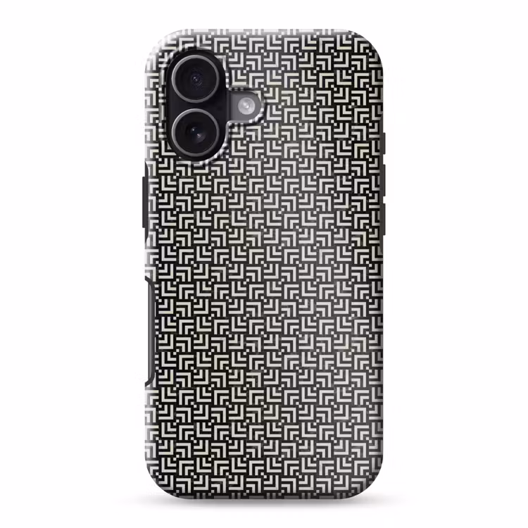 Patroon - Marmer - Zwart Toughcase MagSafe Apple iPhone 17 klein 1017 -3d