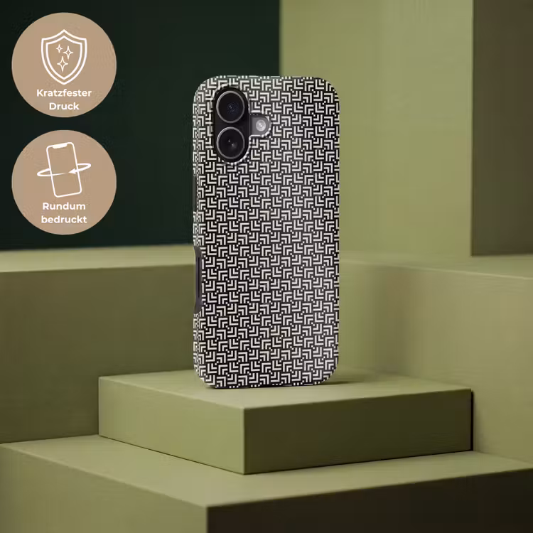 Patroon - Marmer - Zwart Toughcase MagSafe Apple iPhone 17 klein 1017 -USP_PrintM_DE