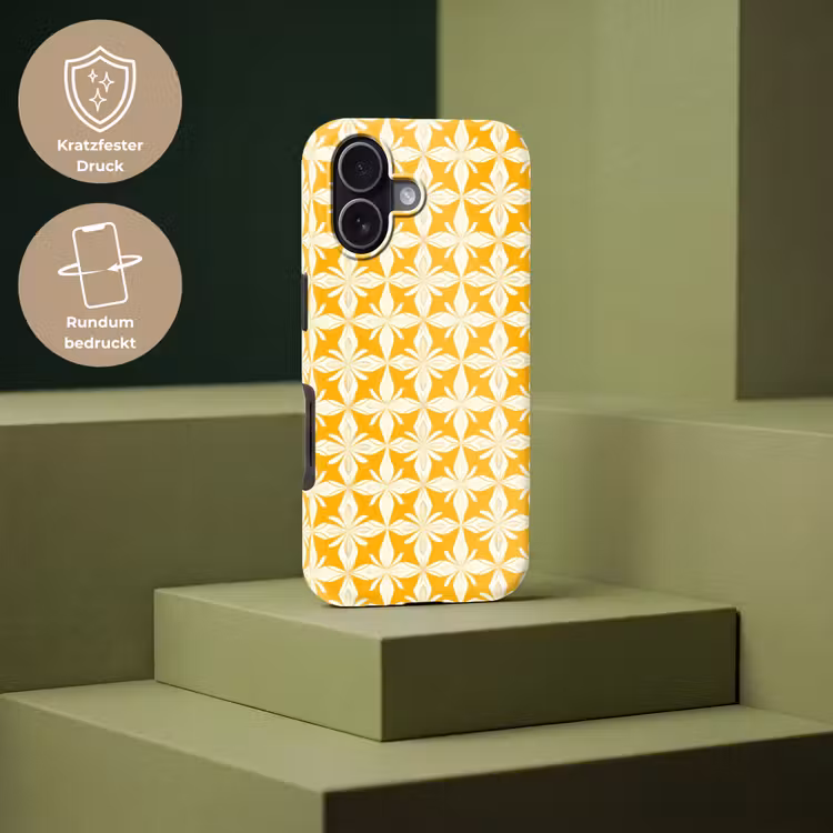 Patroon - Retro - Geel Toughcase MagSafe Apple iPhone 17 klein 1017 -USP_PrintM_DE