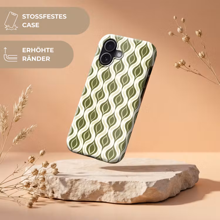 Patroon - Retro - Groen Toughcase MagSafe Apple iPhone 17 klein 1017 -USP_RandenV_DE