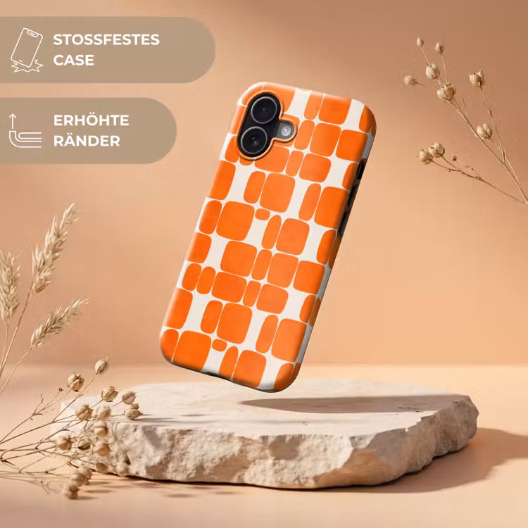 Patroon - Retro - Oranje Toughcase MagSafe Apple iPhone 17 klein 1017 -USP_RandenV_DE