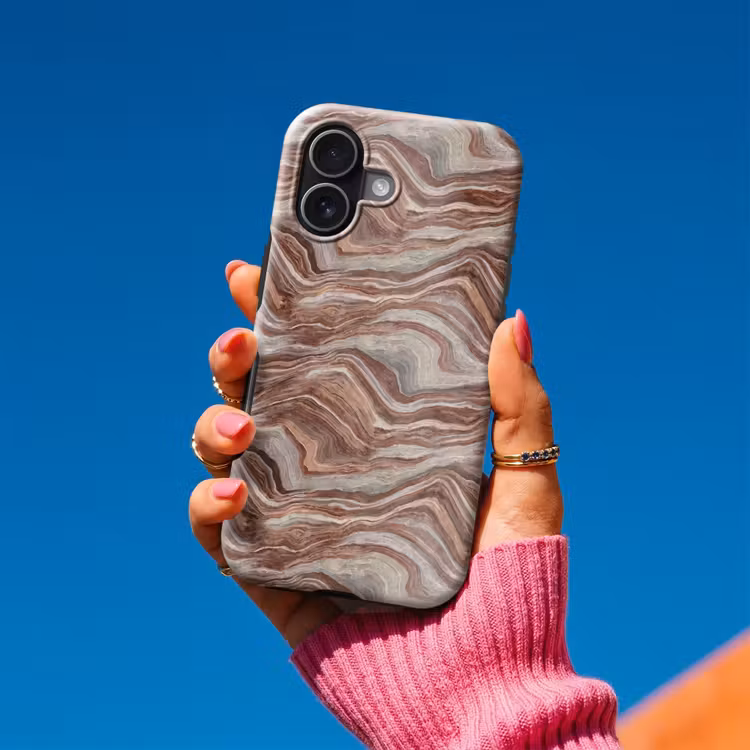 Patroon - Zandsteen - Travertijn Toughcase MagSafe Apple iPhone 17 klein 1017 -Sfeer1V