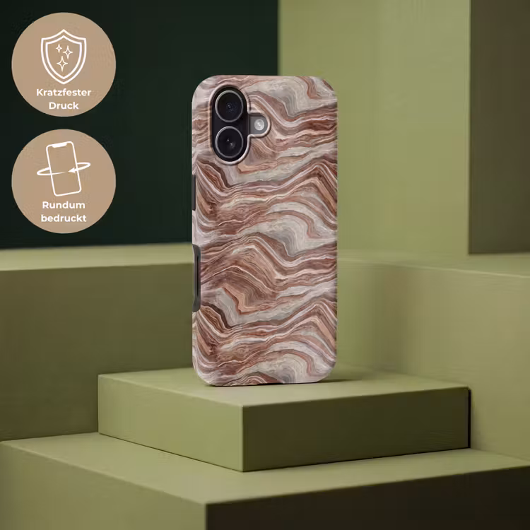 Patroon - Zandsteen - Travertijn Toughcase MagSafe Apple iPhone 17 klein 1017 -USP_PrintM_DE