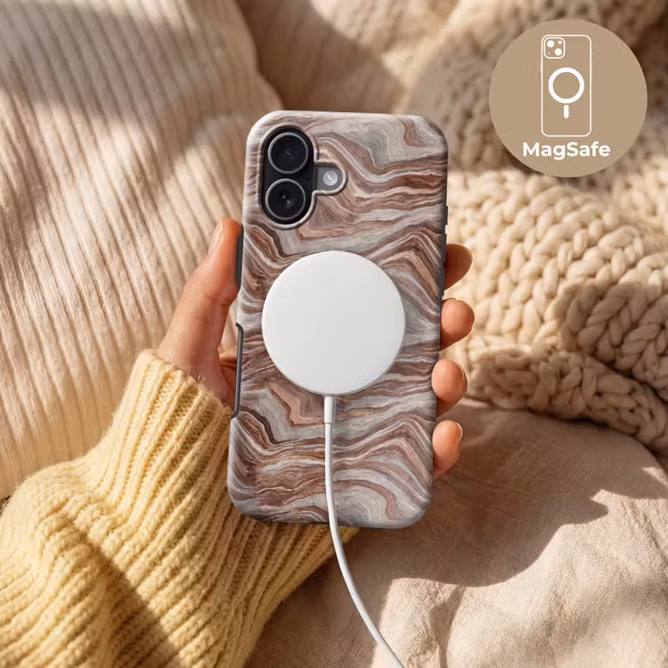 Patroon - Zandsteen - Travertijn Toughcase MagSafe Apple iPhone 17 klein 1017 -USP_MagsafeV