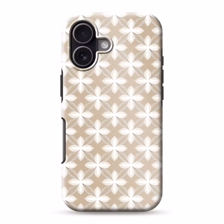 Patroon - Symmetrisch - Beige Toughcase MagSafe Apple iPhone 17 klein 1017 -3d