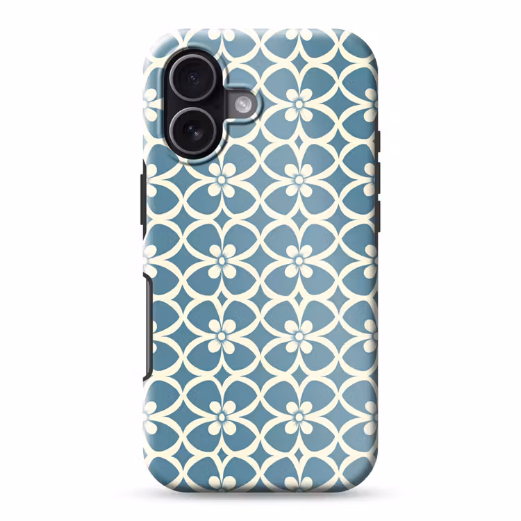 Patroon - Symmetrisch - Blauw Toughcase MagSafe Apple iPhone 17 klein 1017 -3d