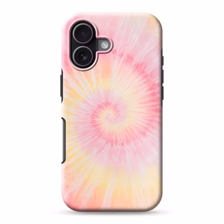 Patroon - Tie Dye - Pasteltinten - Roze Toughcase MagSafe Apple iPhone 17 klein -3d